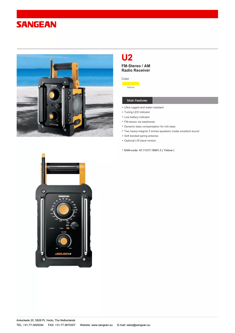 Image de la première page du manuel de l'appareil U2