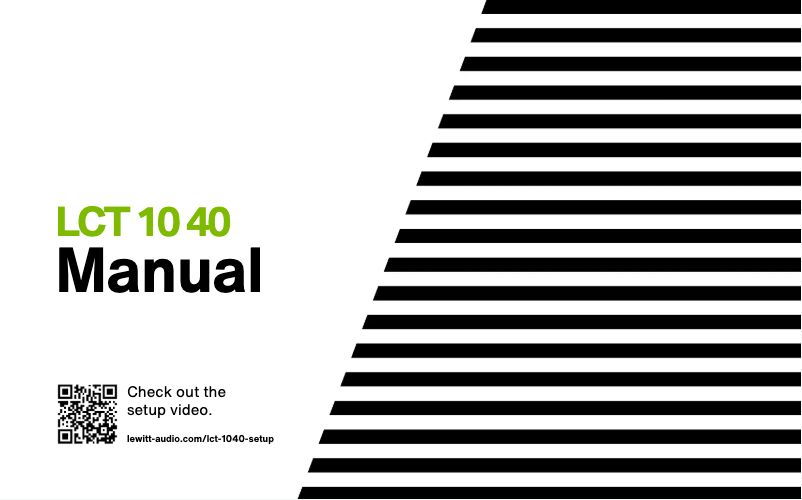 Página 1 del manual Manual de usuario Lewitt LCT 1040