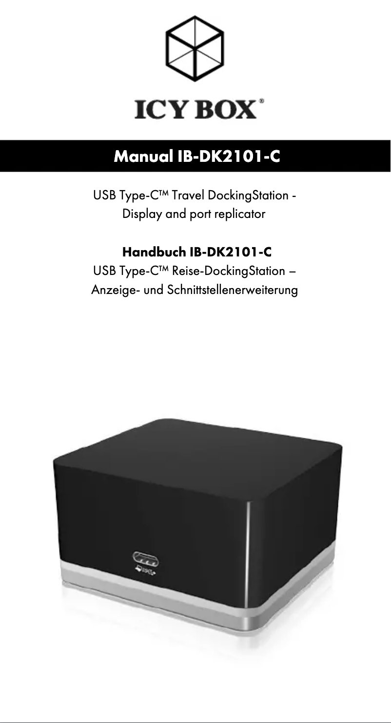 Page n°1 - Manuel utilisateur Icy Box IB-DK2101-C