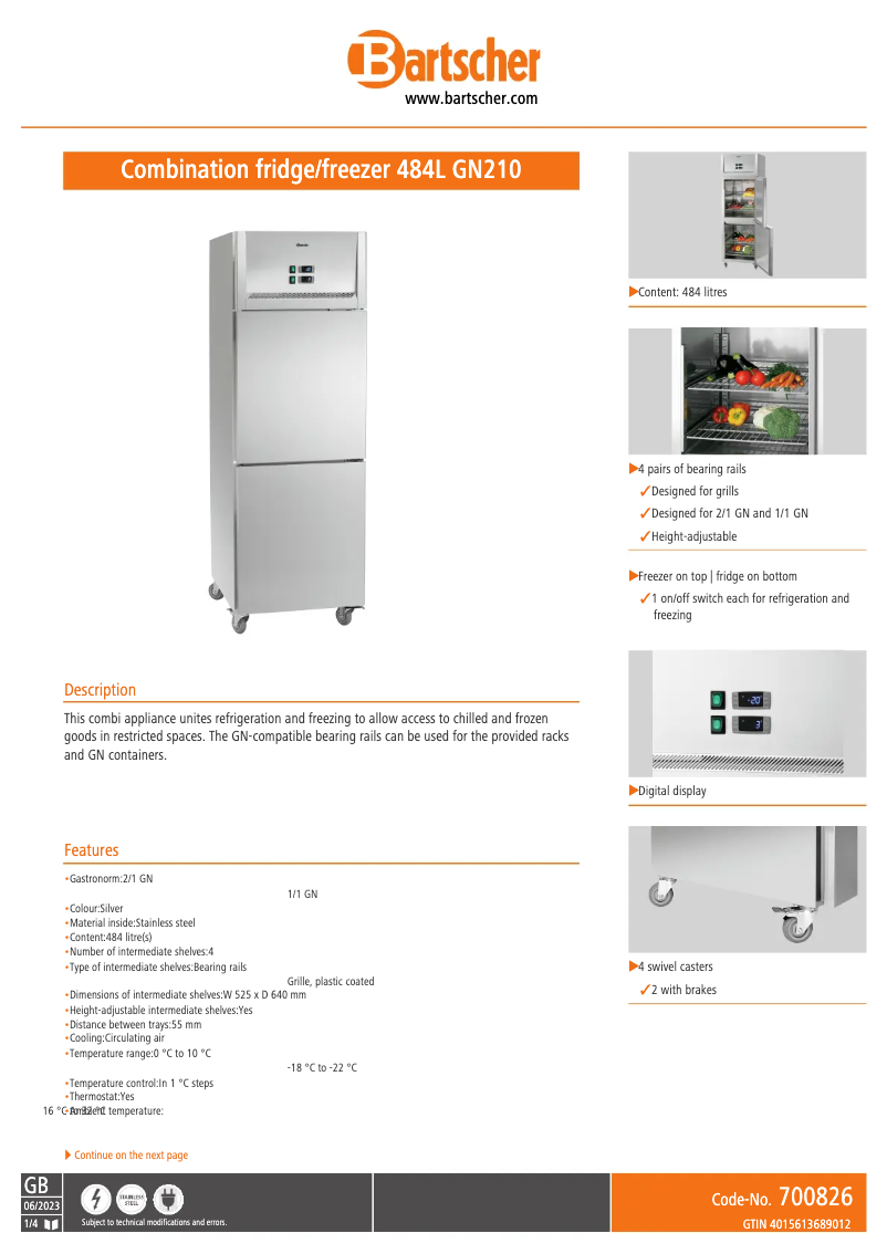 Image de la première page du manuel de l'appareil 484L GN210