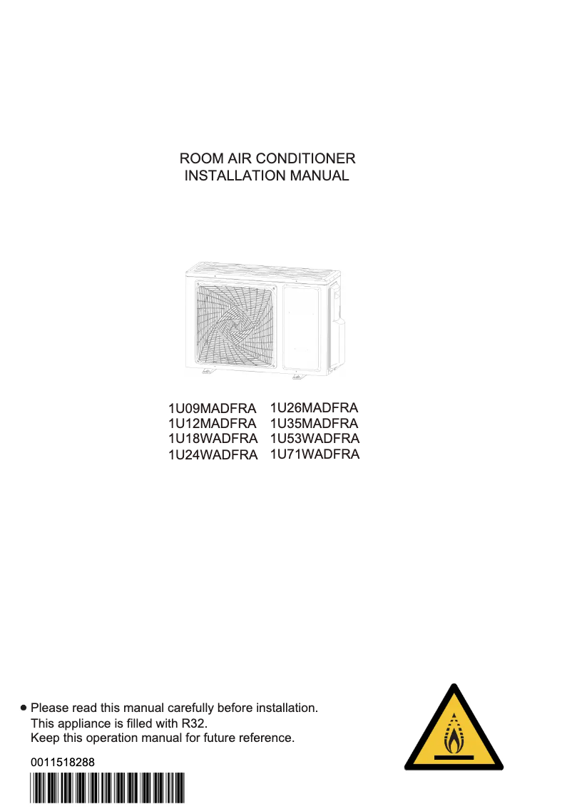 Image de la première page du manuel de l'appareil AS71PDDHRA