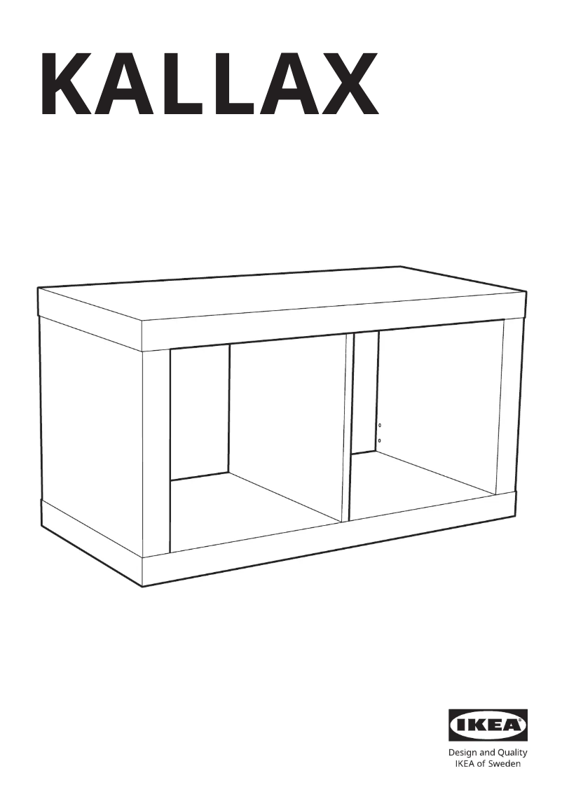 Página 1 del manual Manual de usuario Ikea KALLAX 903.015.55