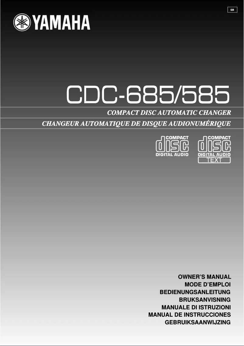 Page n°1 - Manuel utilisateur Yamaha CDC-585