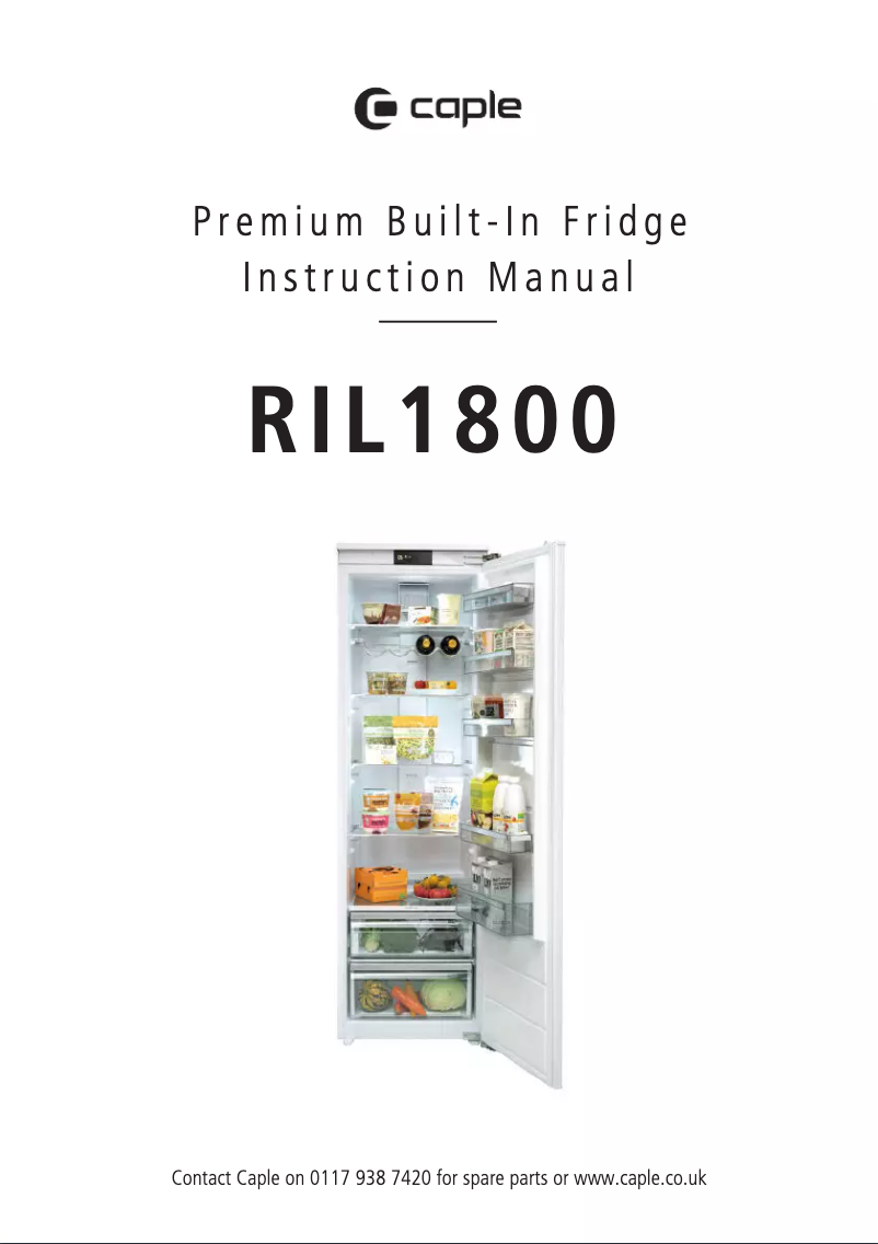 Page n°1 - Manuel utilisateur Caple RIL1800