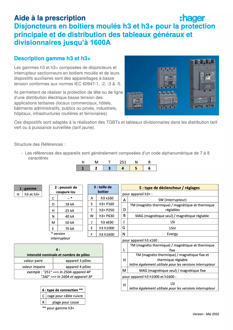 Page n°1 - Brochure Hager HYB024H