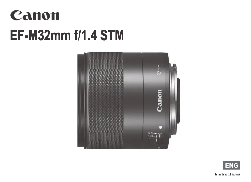 Image de la première page du manuel de l'appareil EF-M 32mm f/1.4 STM