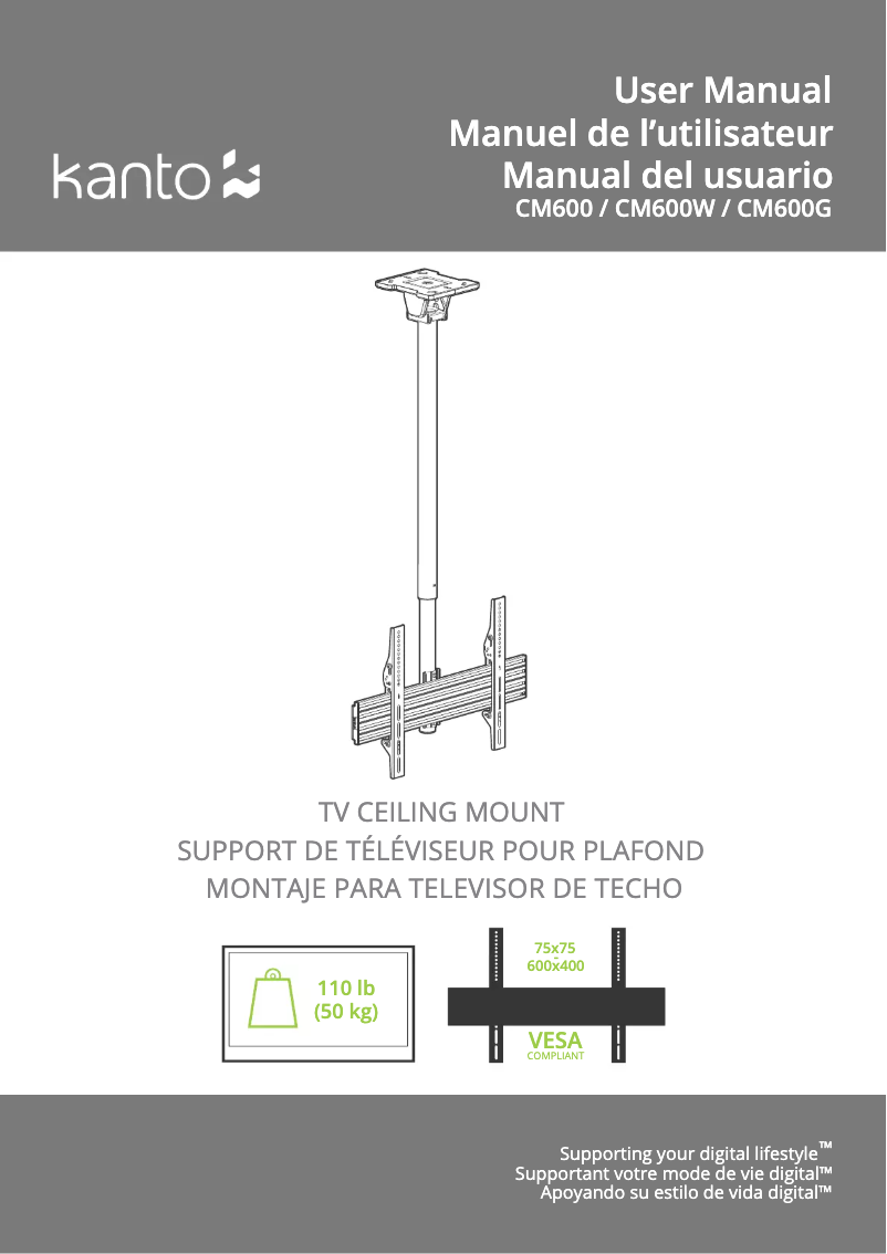 Image de la première page du manuel de l'appareil CM600G