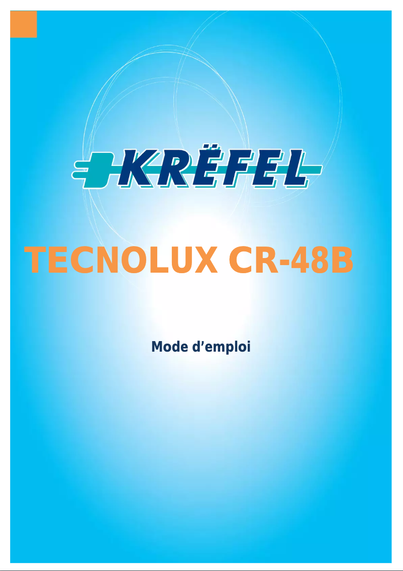 Page 1 de la notice Manuel utilisateur Tecnolux CR-48B