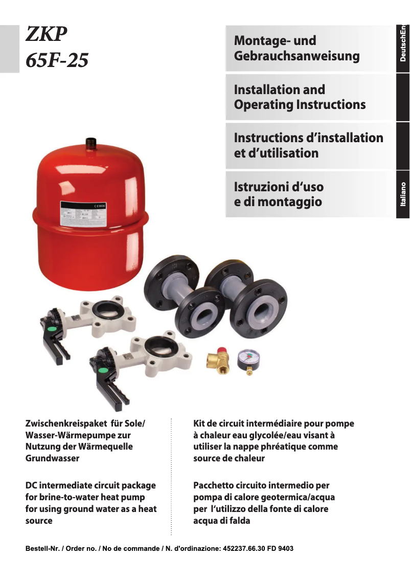 Image de la première page du manuel de l'appareil WSI 65TU