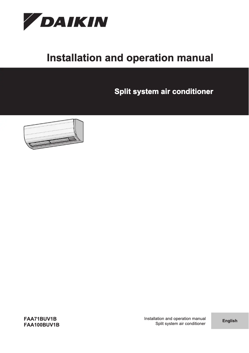Page n°1 - Manuel utilisateur Daikin FAA71BUV1B