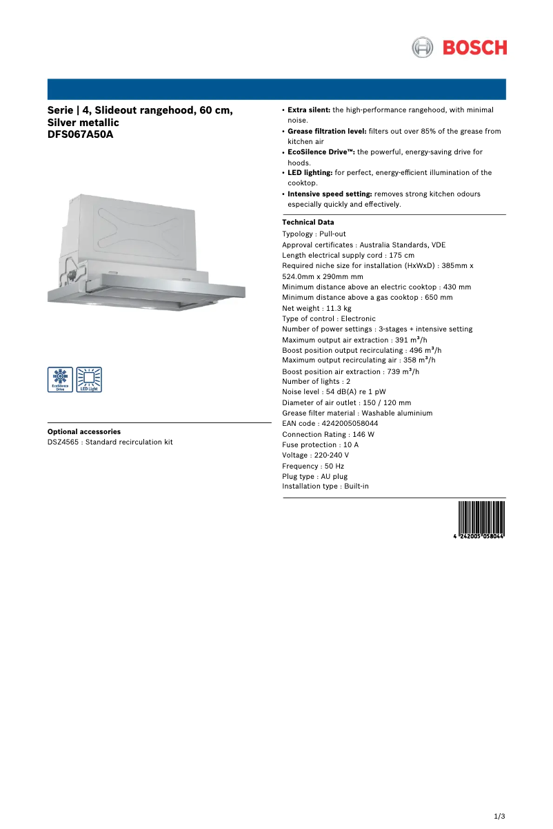 Imagen de la primera página del manual del dispositivo DFS067A50A