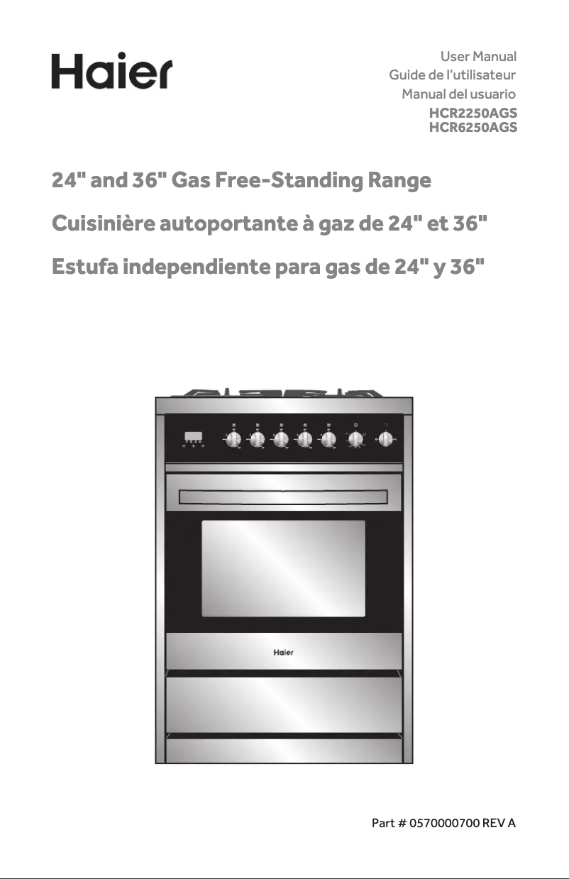 Page 1 de la notice Manuel d'utilisation et d'entretien Haier HCR2250AGS