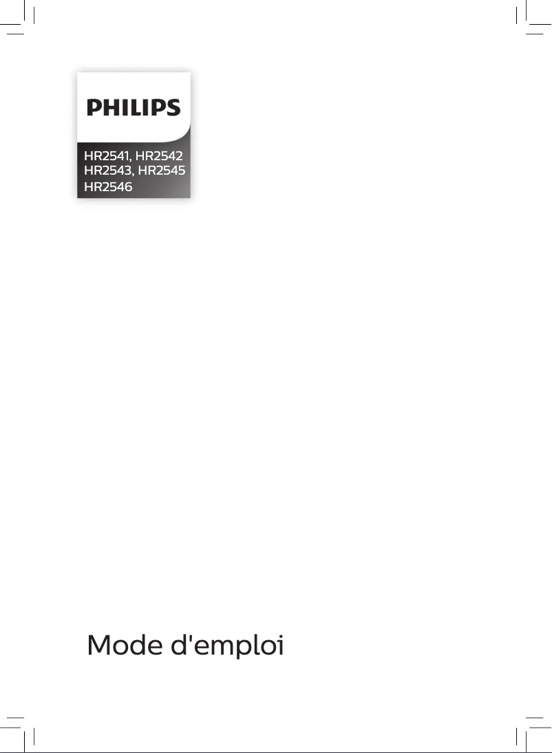 Page 1 de la notice Manuel utilisateur Philips Daily Collection ProMix HR2542