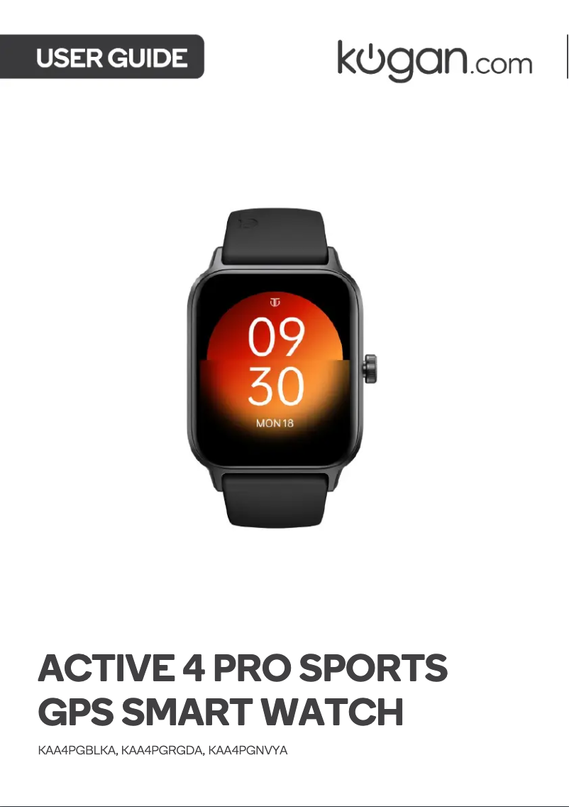 Image de la première page du manuel de l'appareil Active 4 Pro