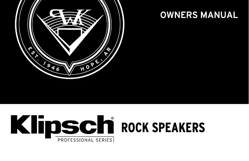 Page 1 de la notice Manuel utilisateur Klipsch PRO-500T-RK