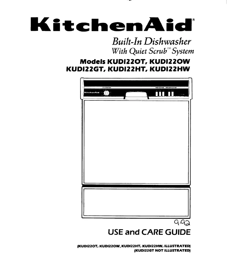 Page 1 de la notice Manuel utilisateur KitchenAid KUDI22HT0