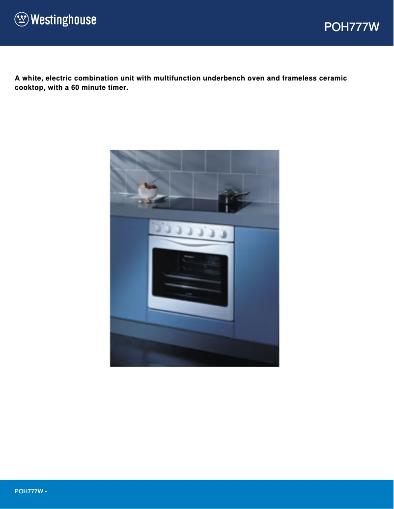 Page 1 de la notice Manuel utilisateur Westinghouse POH777W