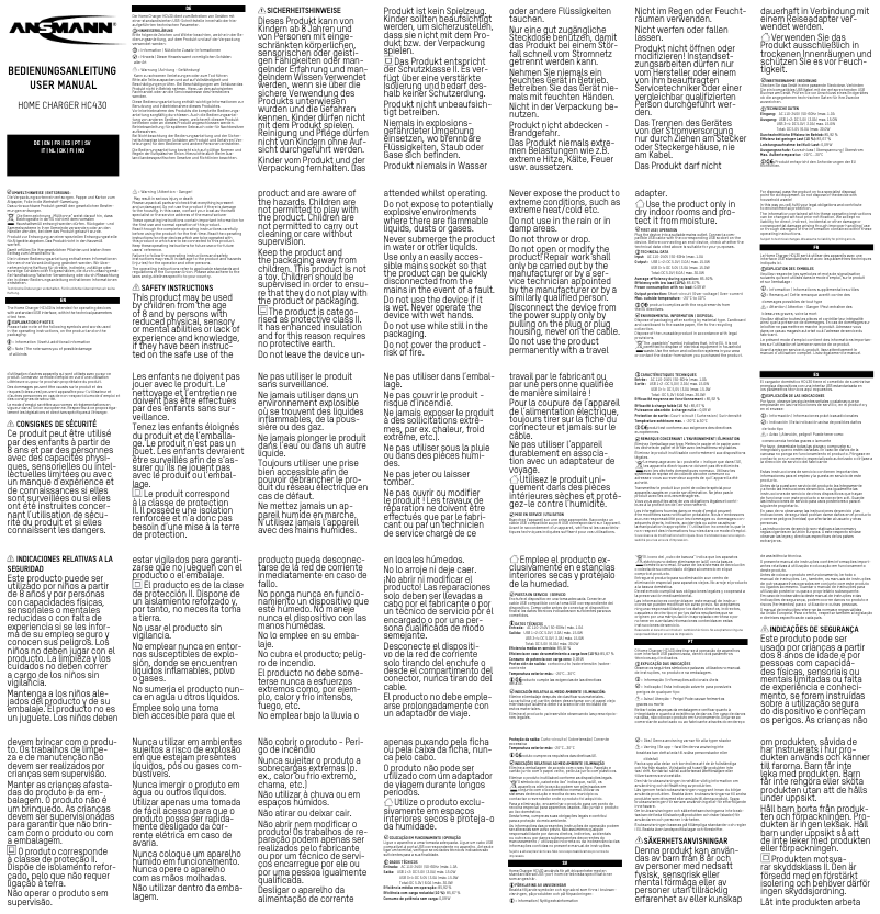 Image de la première page du manuel de l'appareil HC430