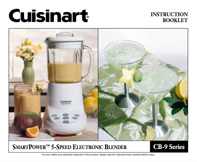 Page 1 de la notice Manuel utilisateur Cuisinart SmartPower CB-9