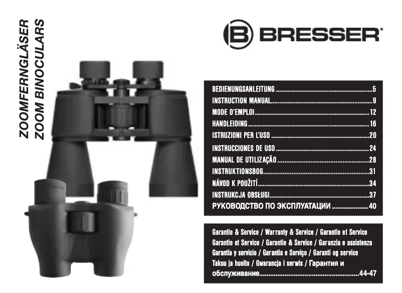 Page n°1 - Manuel utilisateur Bresser Spezial-Zoomar 7-35x50