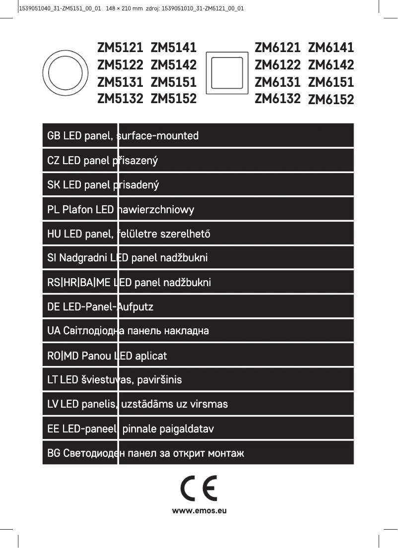 Image de la première page du manuel de l'appareil ZM5151