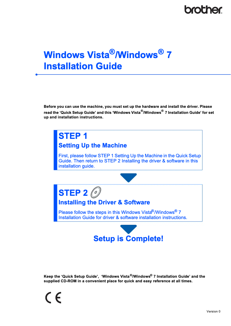 Page 1 de la notice Guide d'installation Brother MFC-3360C