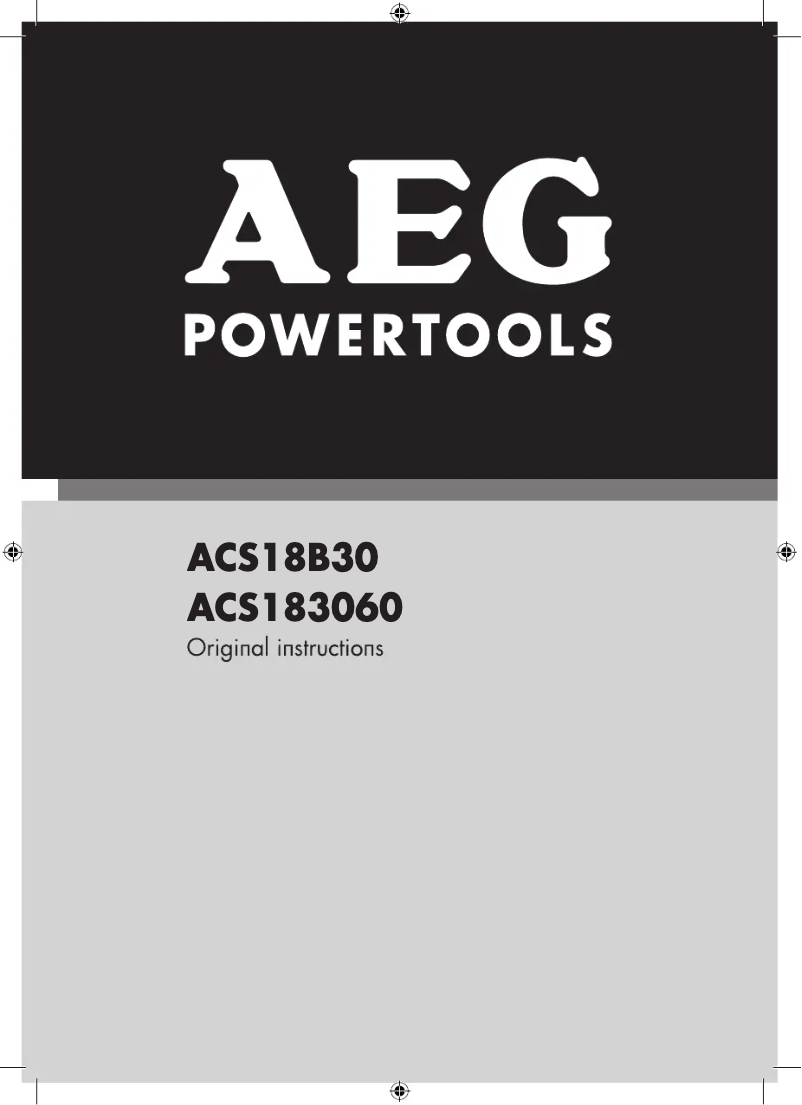 Page n°1 - Manuel utilisateur AEG ACS18B30