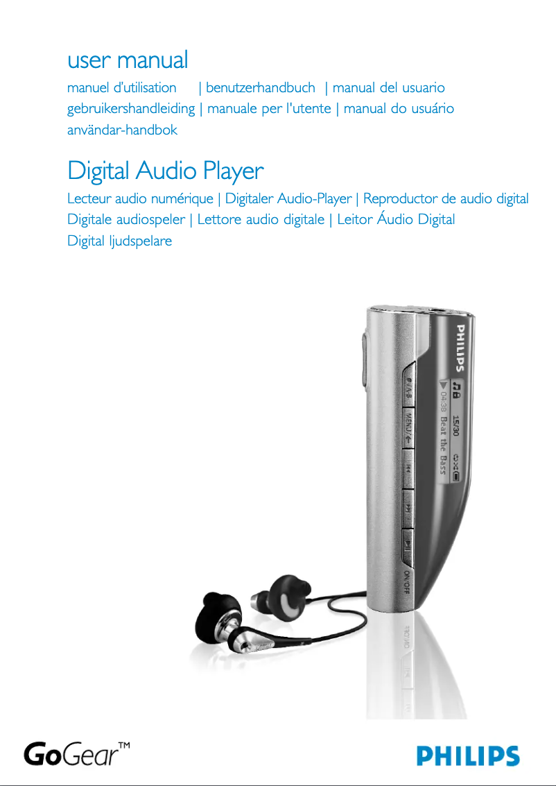 Page 1 de la notice Manuel utilisateur Philips GoGear SA160