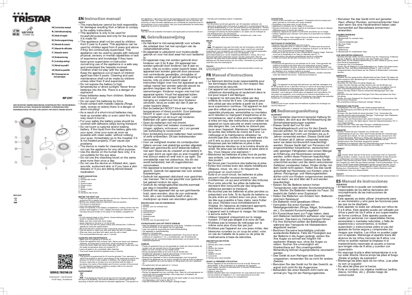 Page 1 de la notice Manuel utilisateur TriStar MP-2397