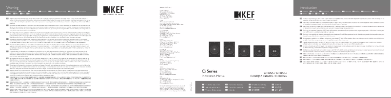 Page n°1 - Manuel utilisateur KEF Ci160QS