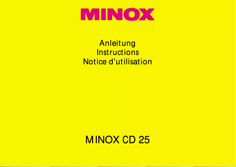 Image de la première page du manuel de l'appareil CD 25