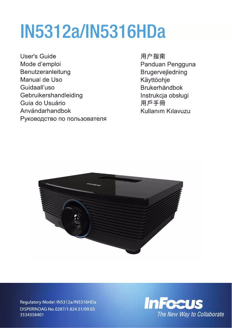 Page 1 de la notice Manuel utilisateur InFocus IN5316HDA