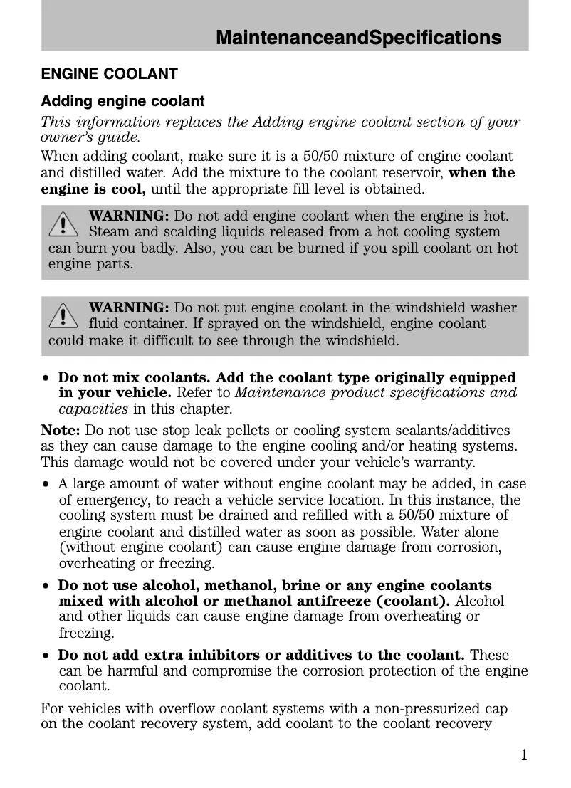 Page n°1 - Manuel utilisateur Lincoln MKX (2009)