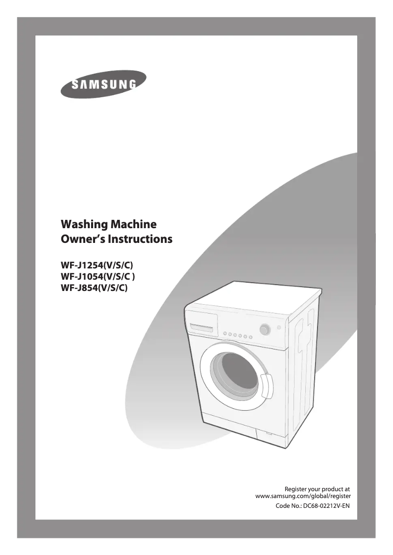 Page n°1 - Manuel utilisateur Samsung WFJ1254V