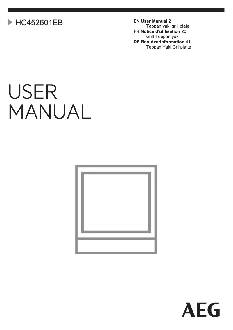 Page 1 de la notice Manuel utilisateur AEG HC452601EB