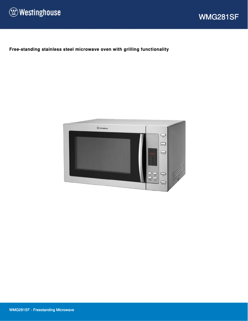 Image de la première page du manuel de l'appareil WMG281SF