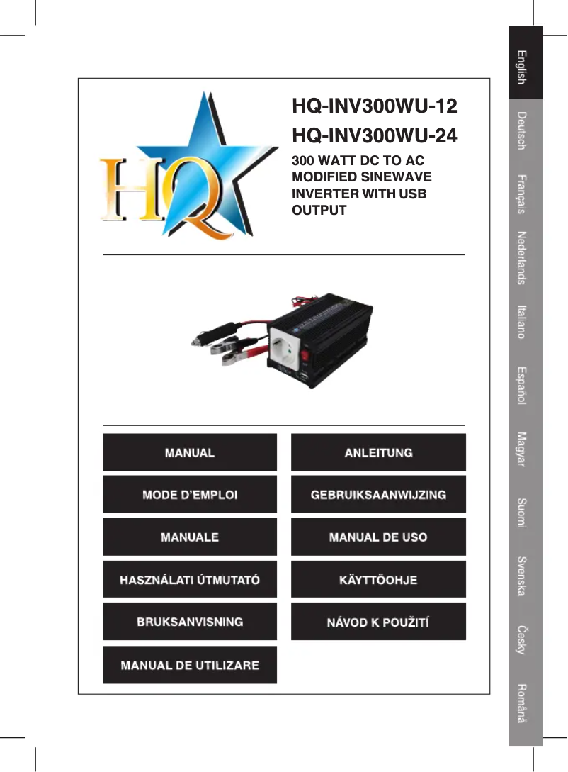 Image de la première page du manuel de l'appareil HQ-INV300WU-24