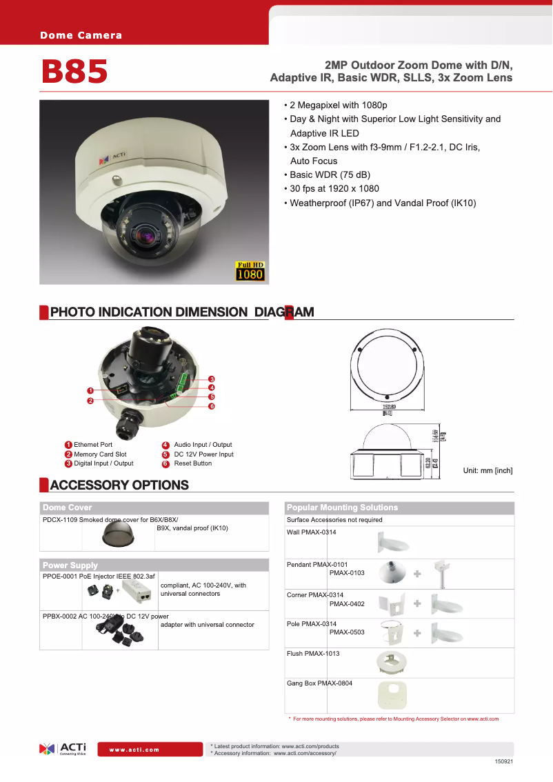 Image de la première page du manuel de l'appareil B85