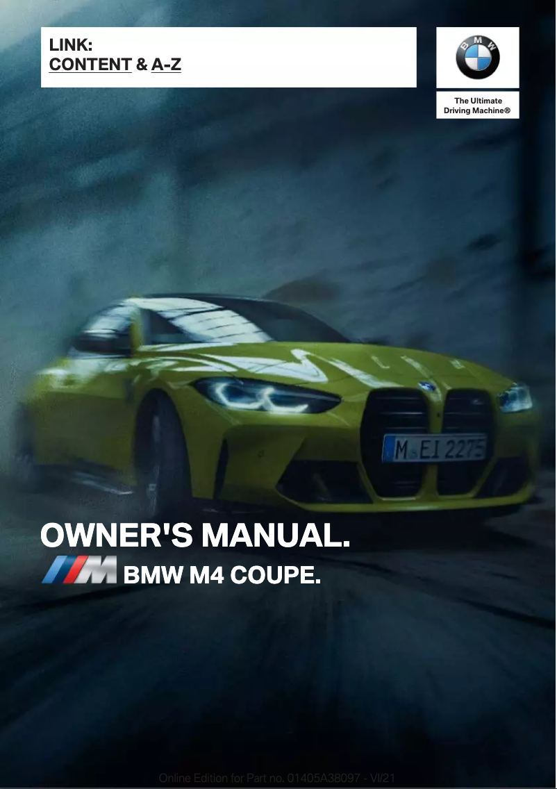 Page 1 de la notice Manuel utilisateur BMW M4 (2022)