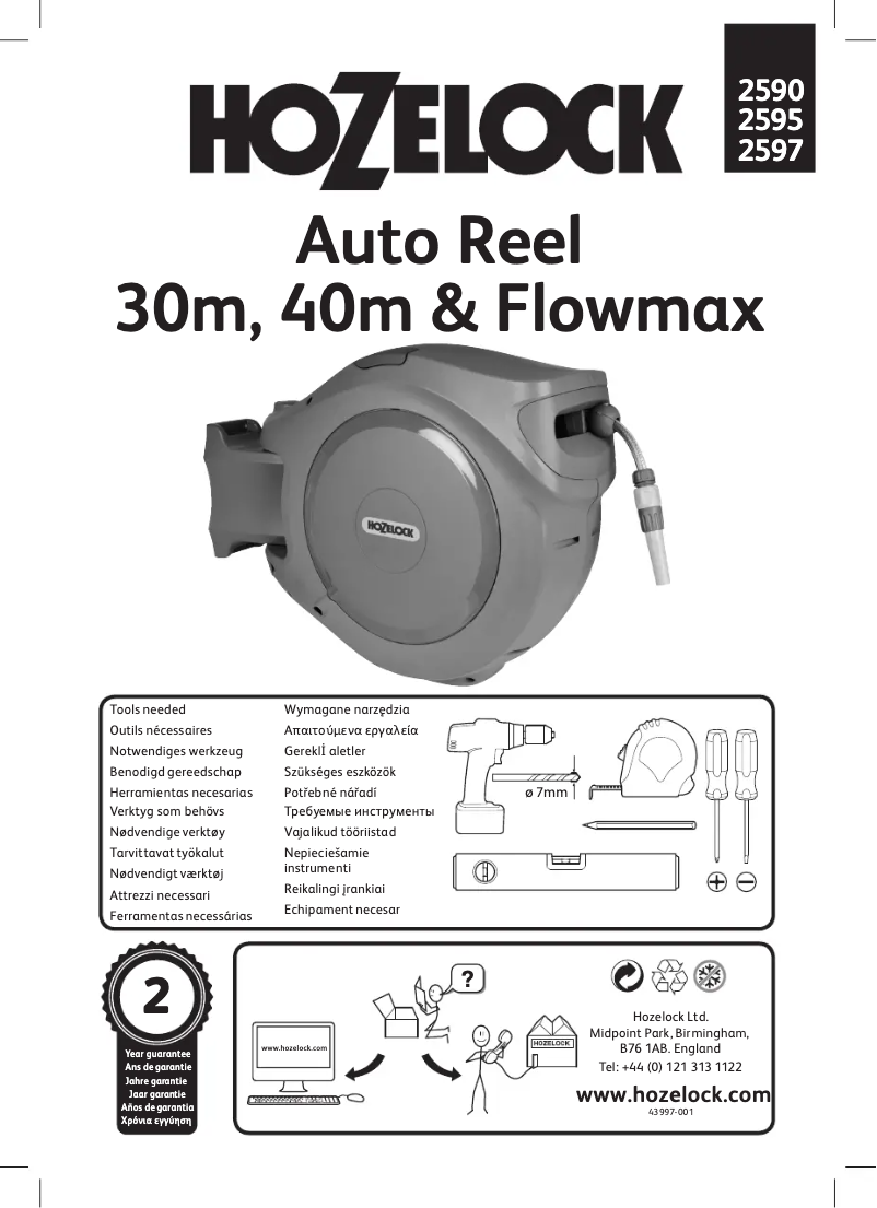 Page 1 de la notice Manuel utilisateur Hozelock 2590