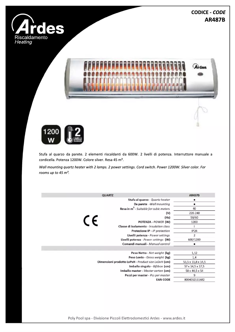 Image de la première page du manuel de l'appareil AR437B