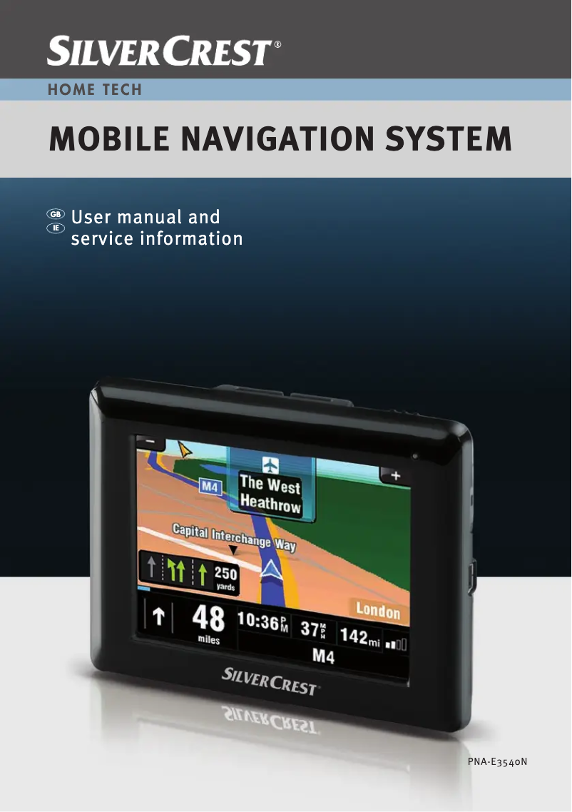 Página 1 del manual Manual de usuario SilverCrest PNA-E3540N