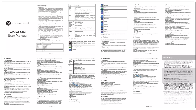 Image de la première page du manuel de l'appareil Uno M2