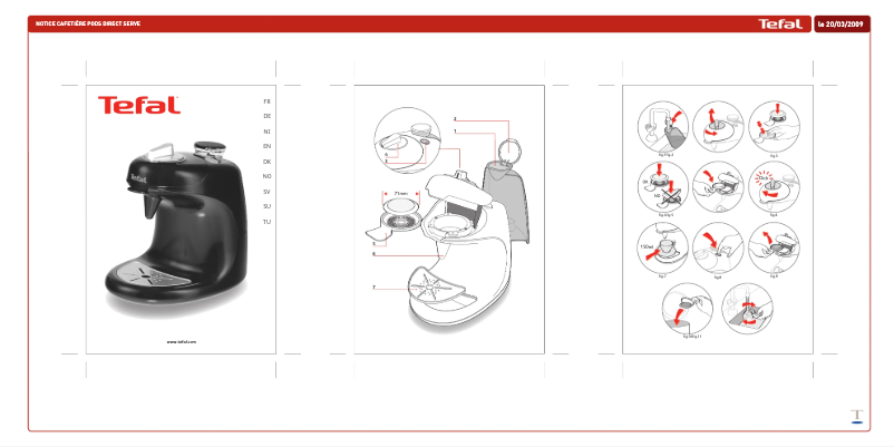 Page 1 de la notice Manuel utilisateur Tefal CW1008