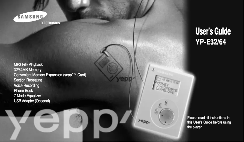 Página 1 del manual Manual de usuario Samsung YP-SE64PS