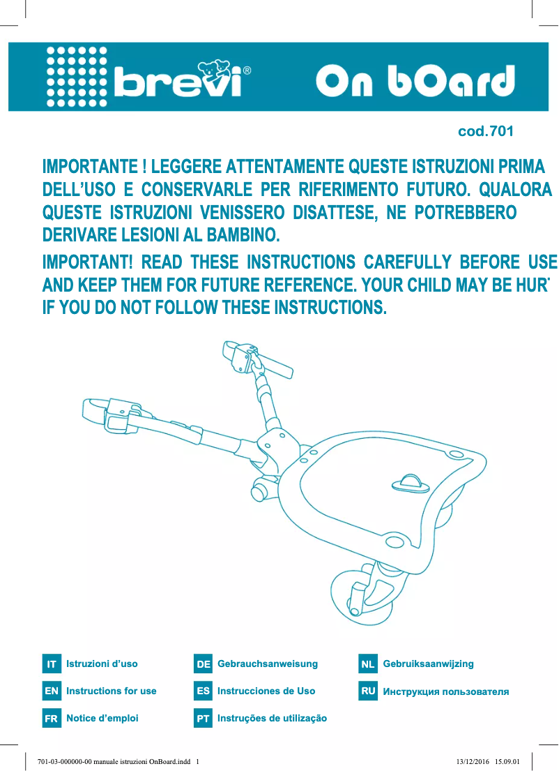 Image de la première page du manuel de l'appareil On Board