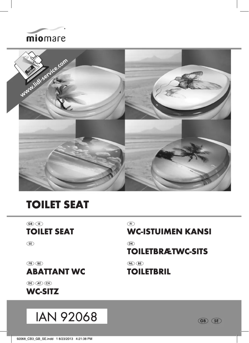 Image de la première page du manuel de l'appareil IAN 92068