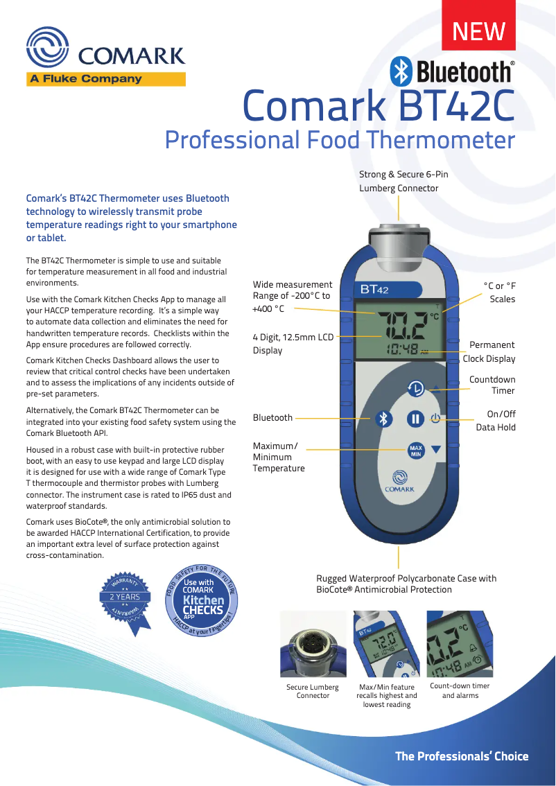 Page n°1 - Fiche technique Comark BT42C
