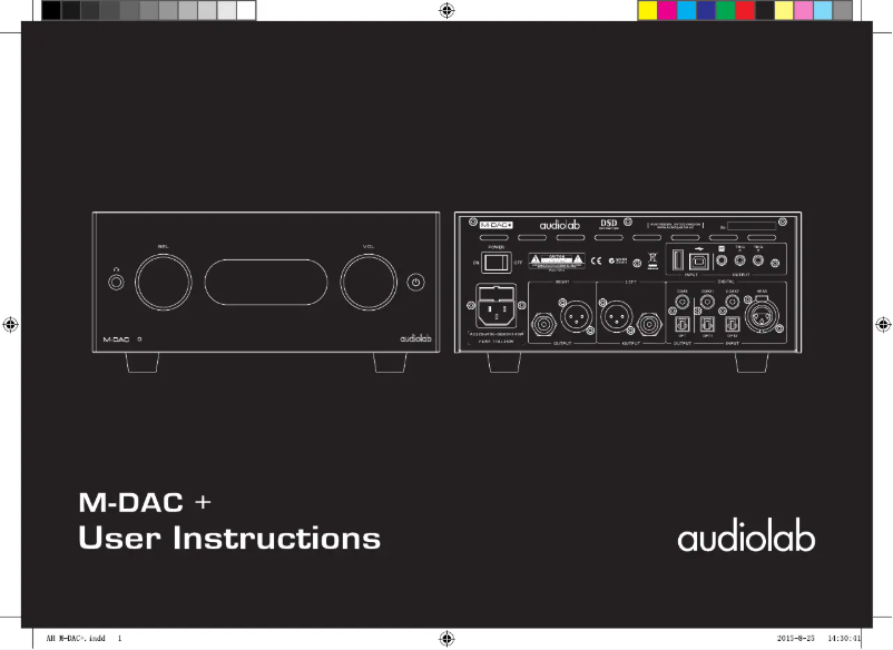 Page 1 de la notice Manuel utilisateur Audiolab M-DAC