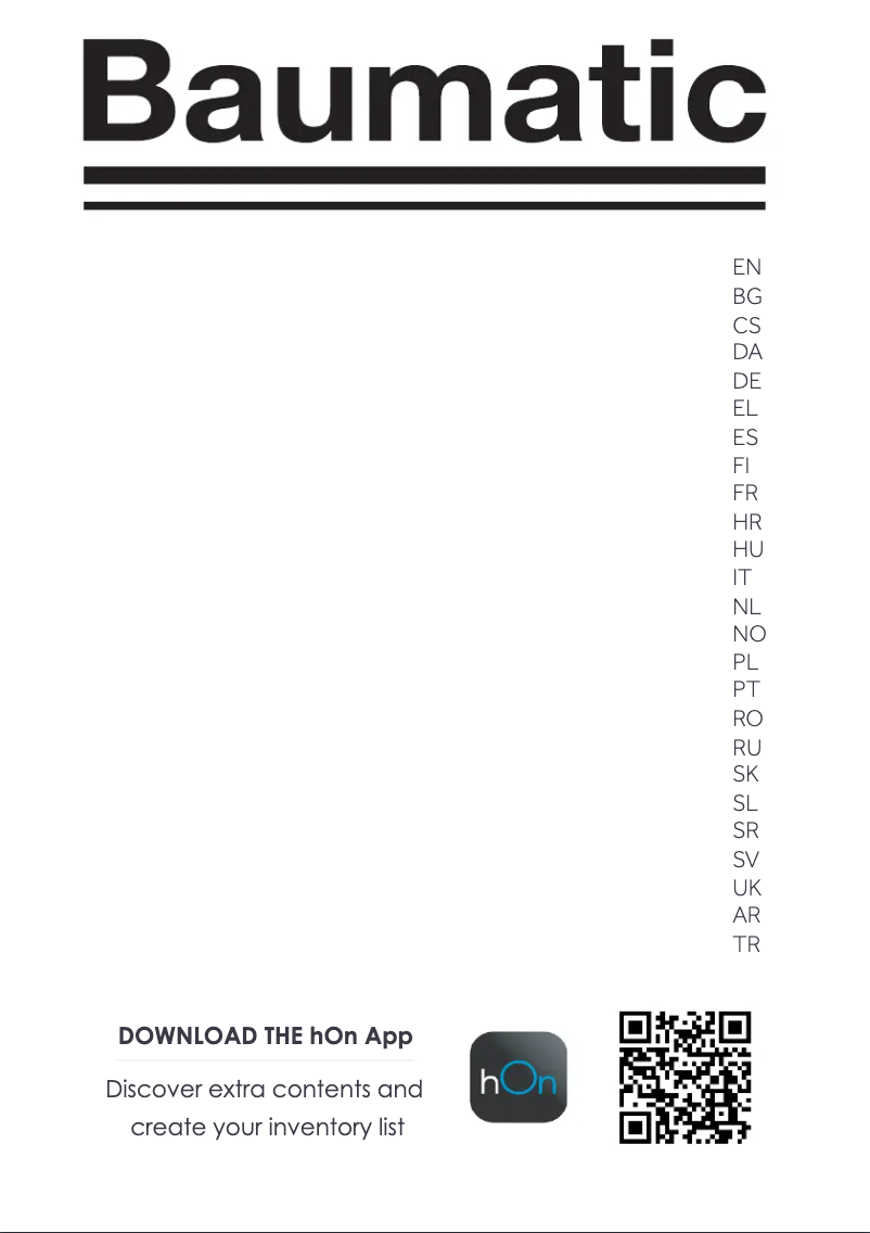 Page n°1 - Manuel utilisateur Baumatic BBT3518EWK